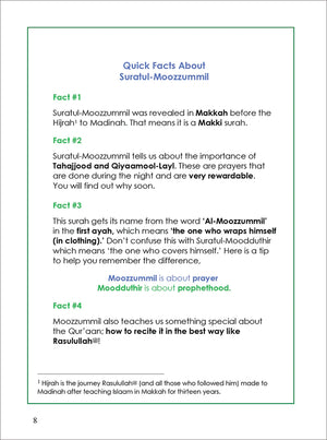 Surah 73 - Suratul-Moozzummil & The Night Prayer: Tafseer & Arabic Workbook