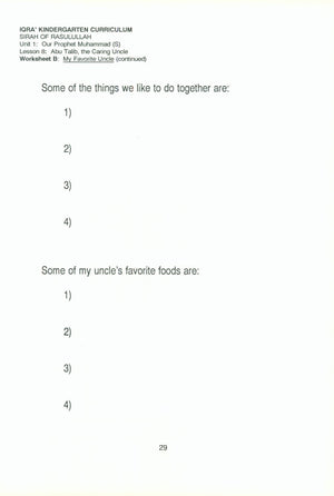IQRA' Kindergarten Curriculum Volume 2 - Sirah of Rasulullah