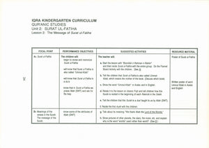 IQRA' Kindergarten Curriculum Volume 3 - Qur'anic Studies