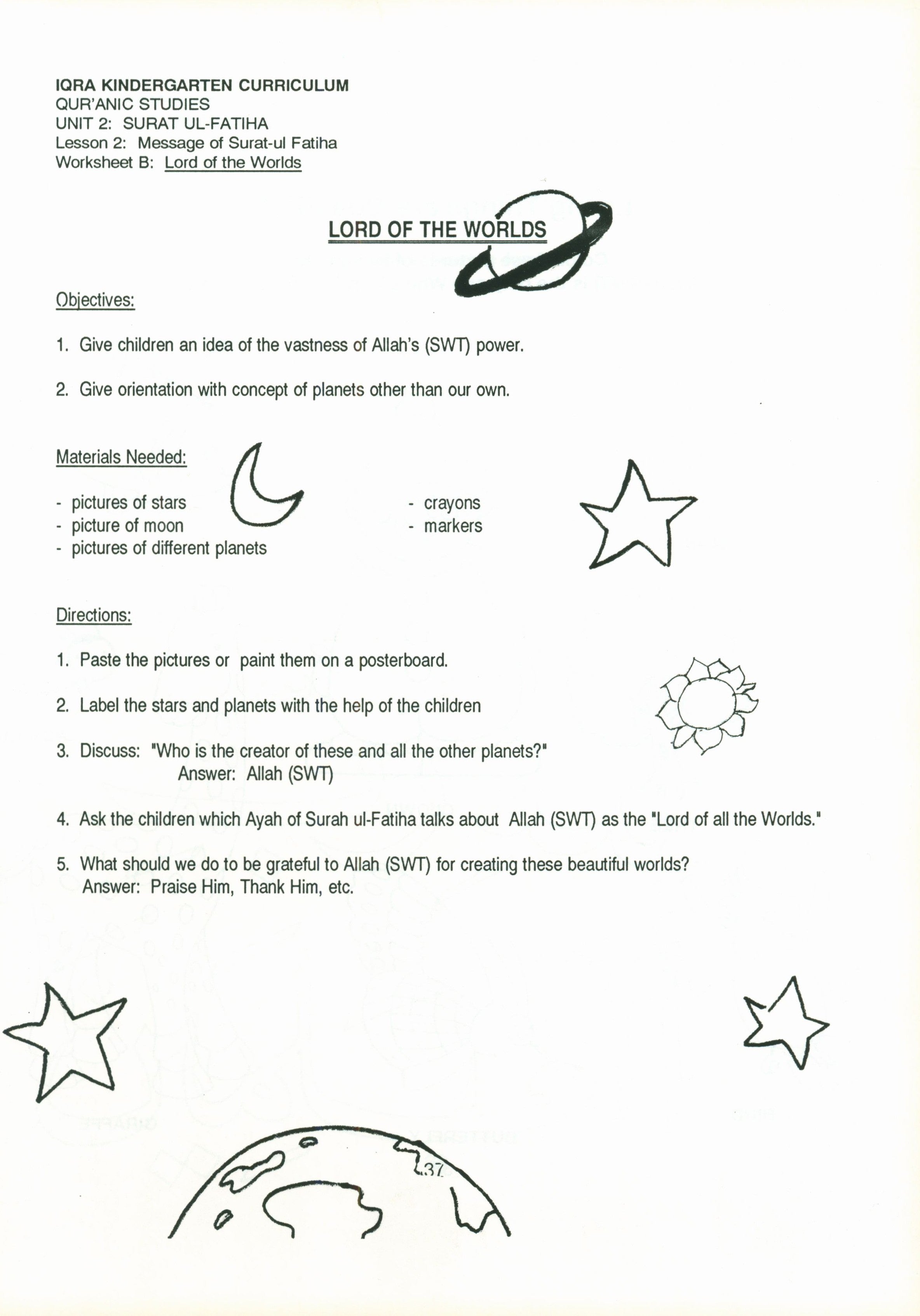 IQRA' Kindergarten Curriculum Volume 3 - Qur'anic Studies