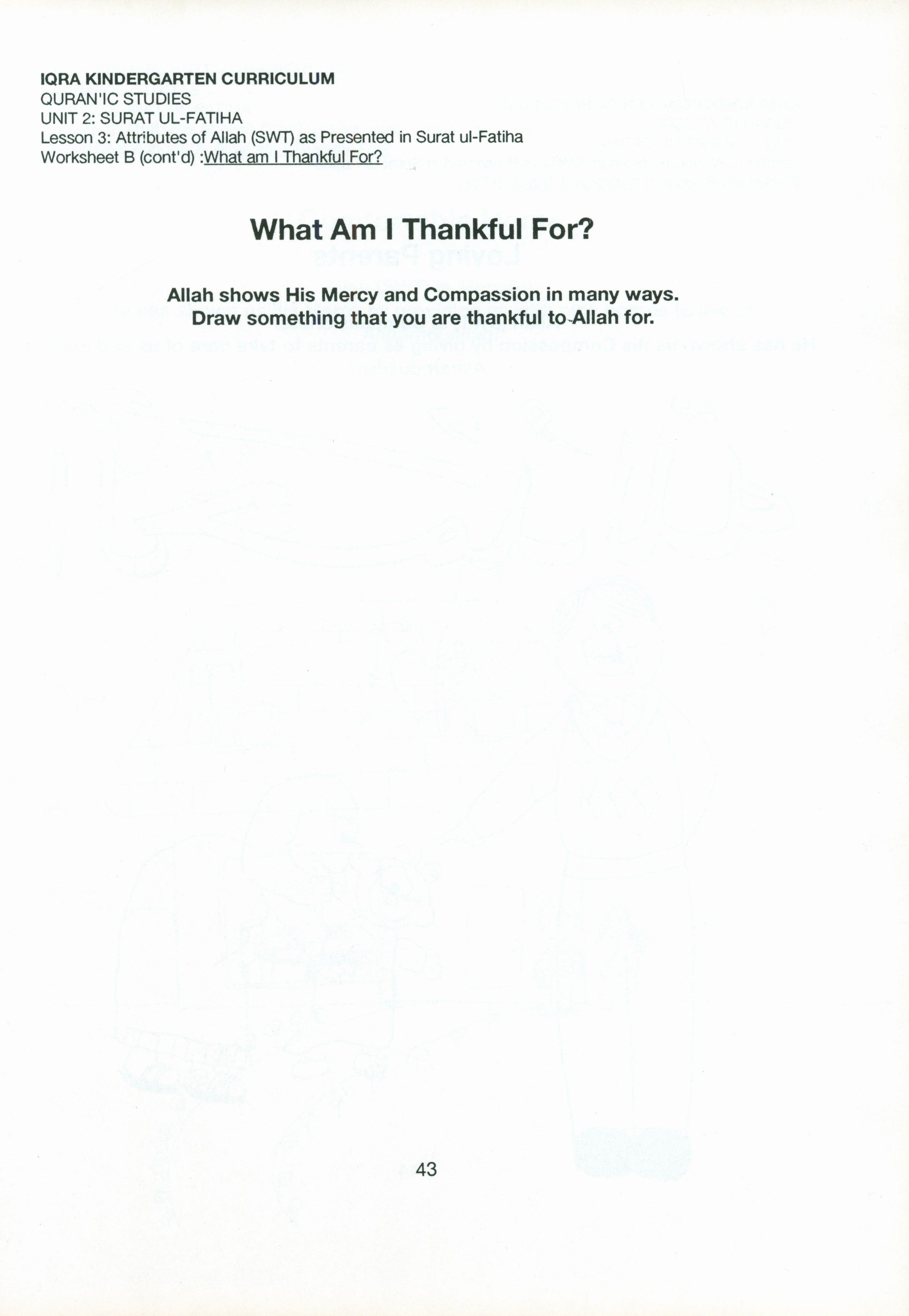 IQRA' Kindergarten Curriculum Volume 3 - Qur'anic Studies