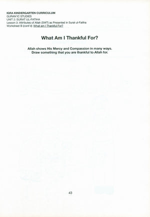 IQRA' Kindergarten Curriculum Volume 3 - Qur'anic Studies