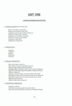 IQRA' Kindergarten Curriculum Volume 1 - Islamic History