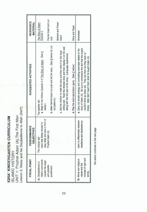 IQRA' Kindergarten Curriculum Volume 1 - Islamic History