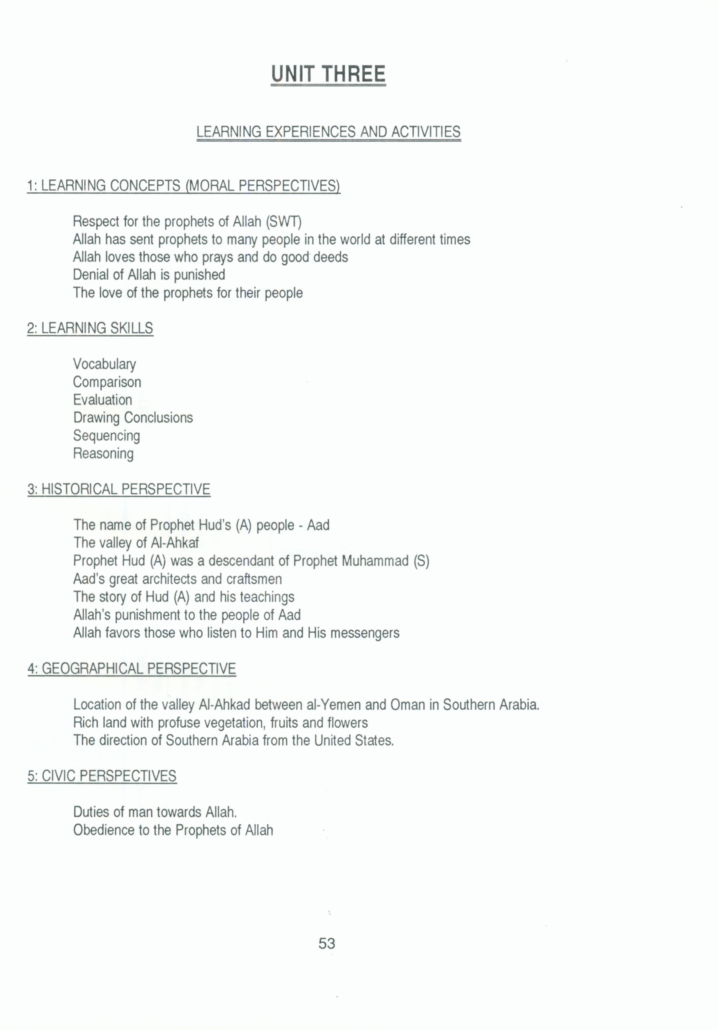 IQRA' Kindergarten Curriculum Volume 1 - Islamic History