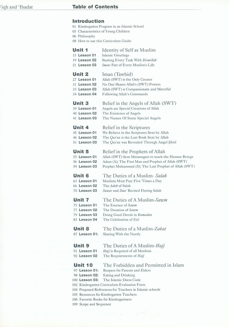 IQRA' Kindergarten Curriculum Volume 4 - Fiqh & Ibadat