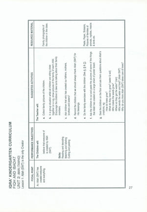 IQRA' Kindergarten Curriculum Volume 4 - Fiqh & Ibadat