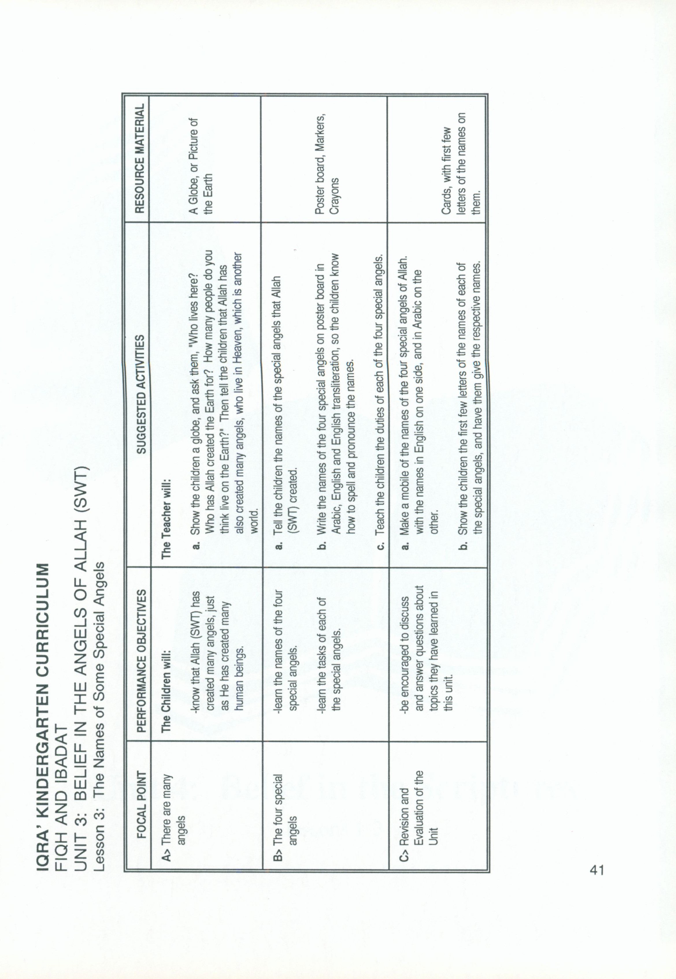 IQRA' Kindergarten Curriculum Volume 4 - Fiqh & Ibadat