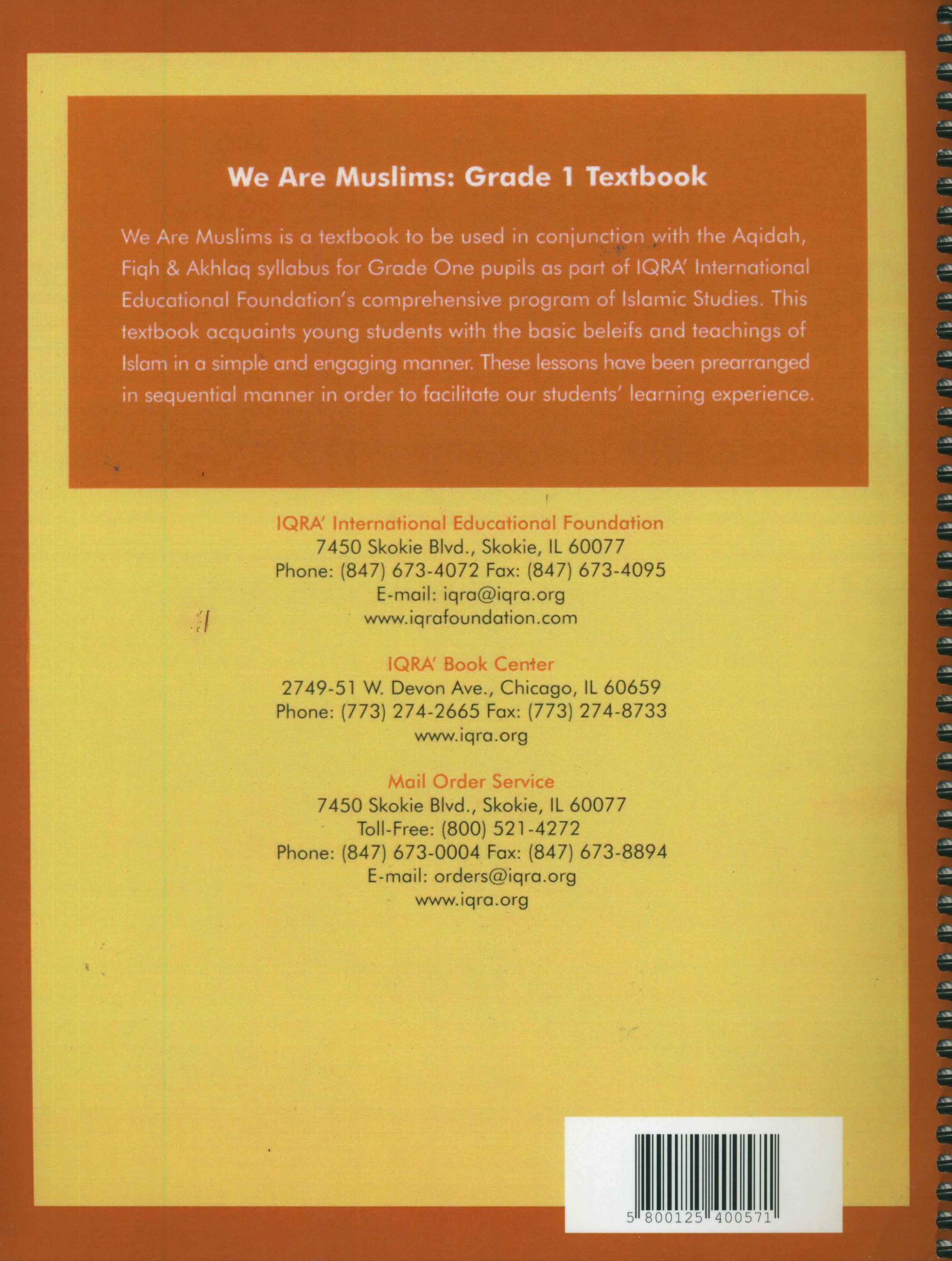 We Are Muslims Teacher Book Grade 1