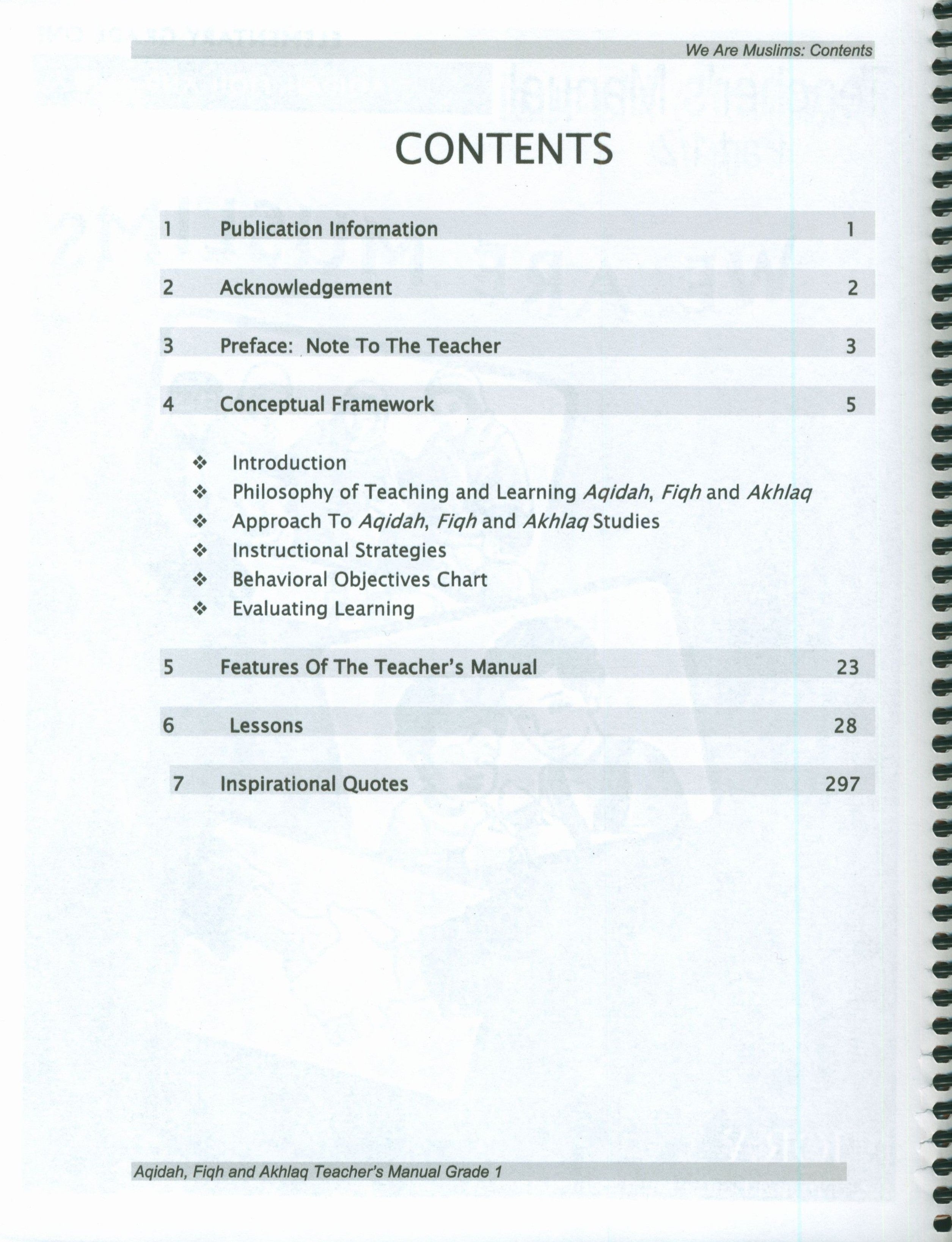 We Are Muslims Teacher Book Grade 1