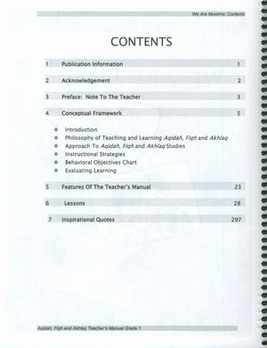 We Are Muslims Teacher Book Grade 1