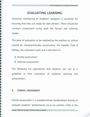 We Are Muslims Teacher Book Grade 1