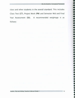We Are Muslims Teacher Book Grade 1