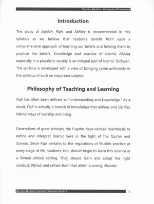 We Are Muslims Teacher Book Grade 6