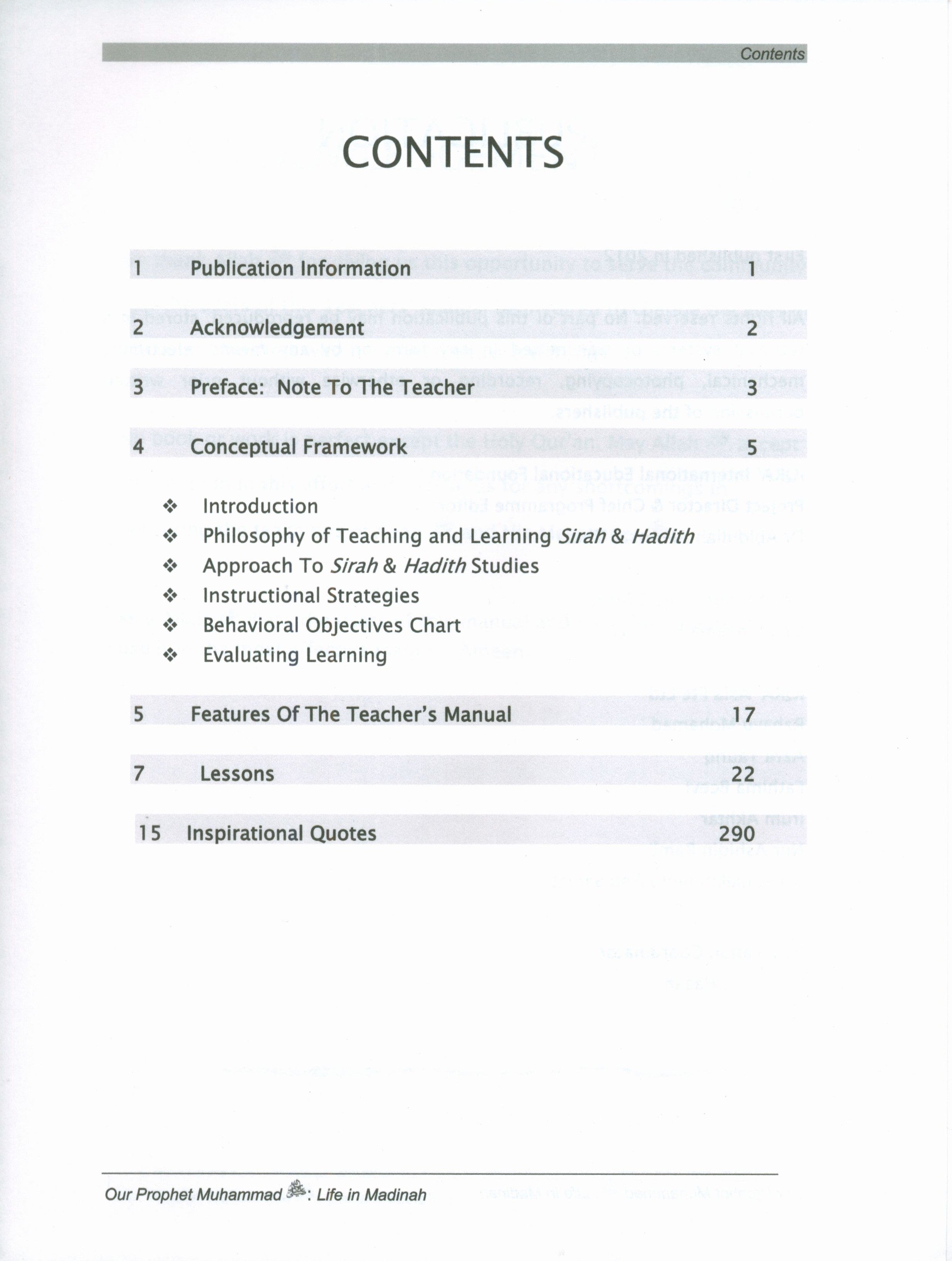 Sirah of our Prophet Grade 3: Teacher's Manual