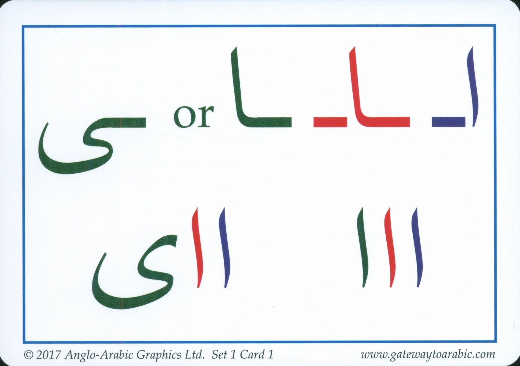 Gateway to Arabic Flashcards Set 1 مفتاح العربية