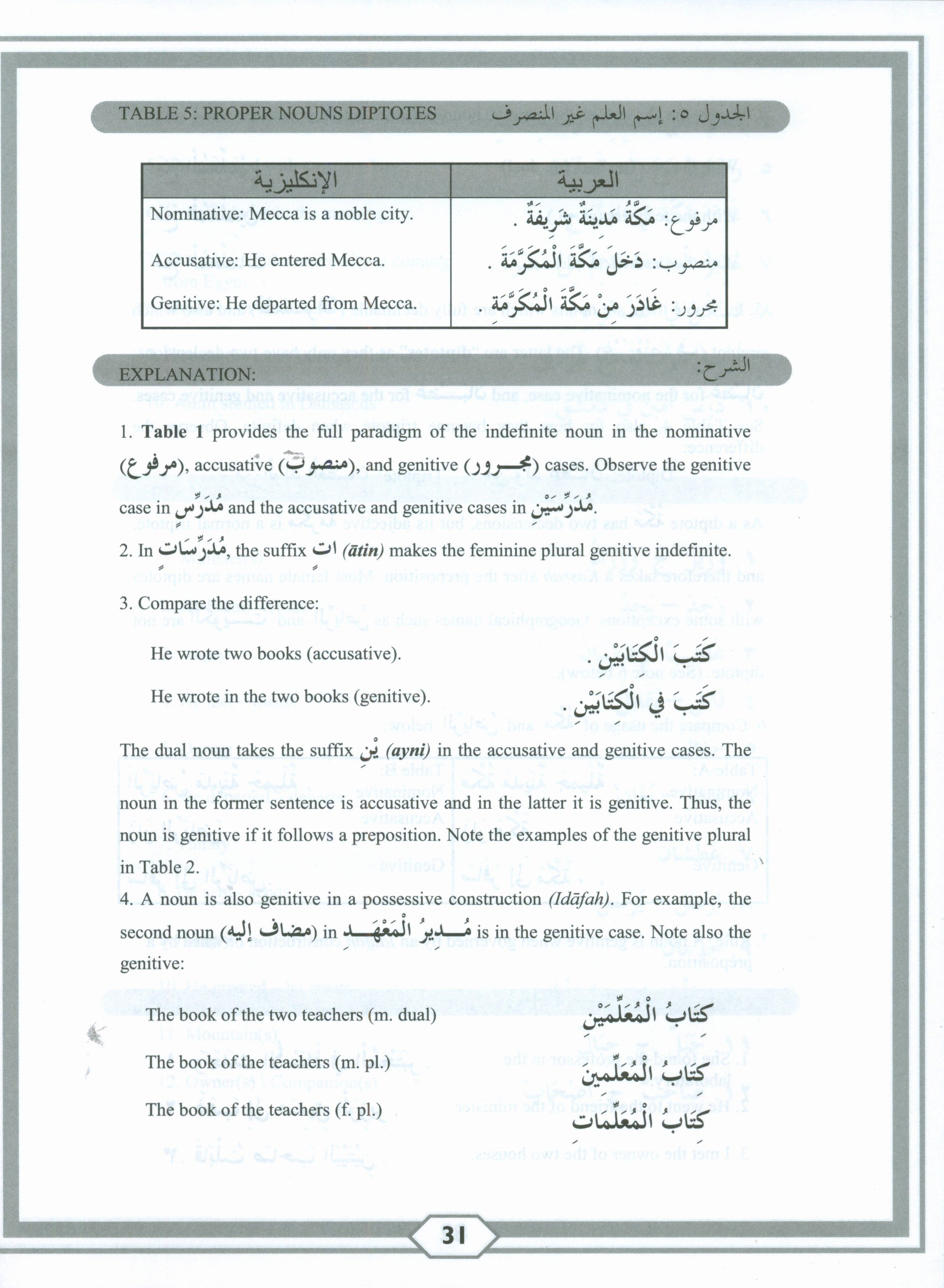Second Steps in Arabic Grammar الخطوات الثانية في القواعد العربية