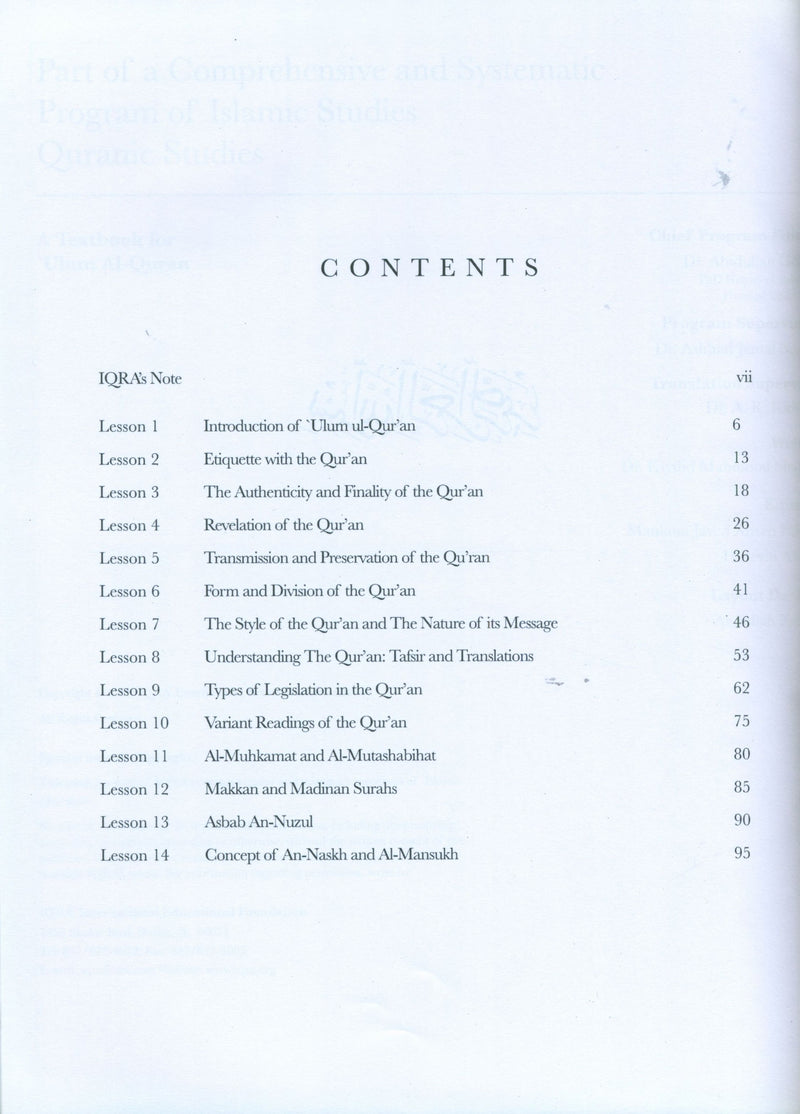 Quranic Science-Ulum ul Quran