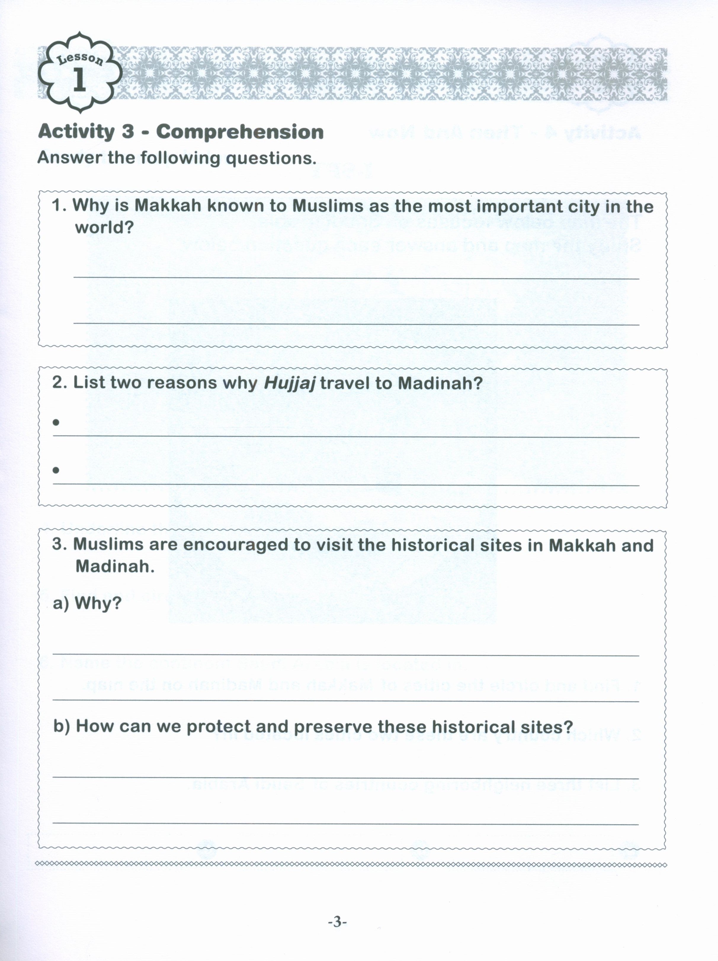 Sirah of our Prophet Grade 3: Workbook