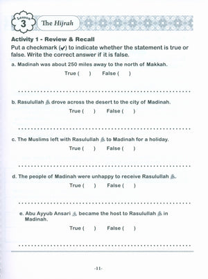 Sirah of our Prophet Grade 3: Workbook
