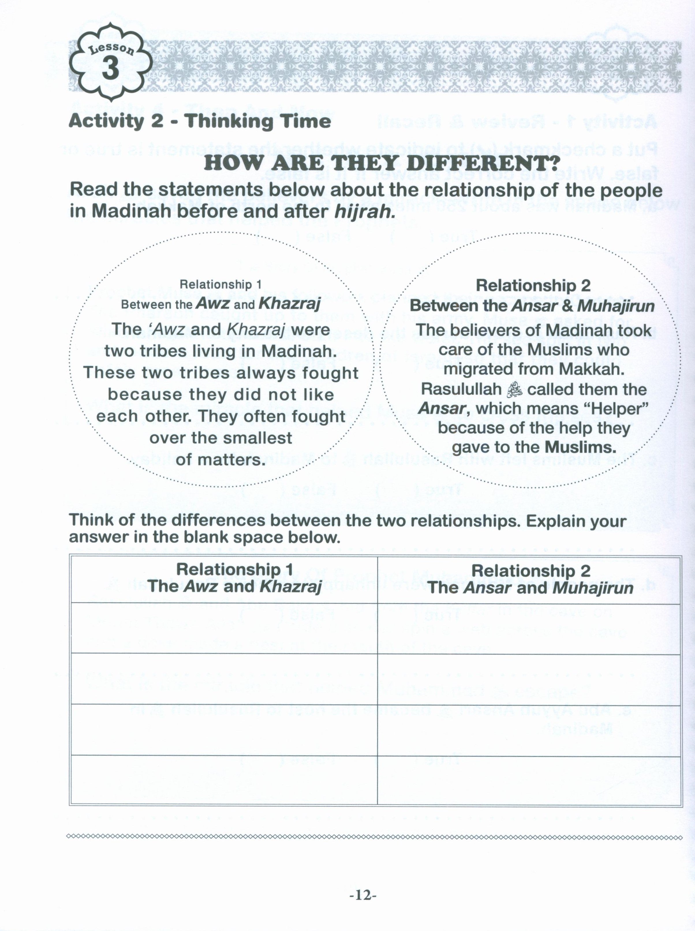 Sirah of our Prophet Grade 3: Workbook