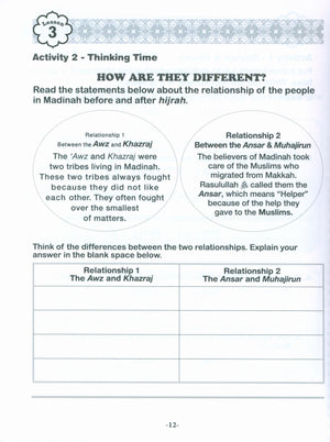 Sirah of our Prophet Grade 3: Workbook