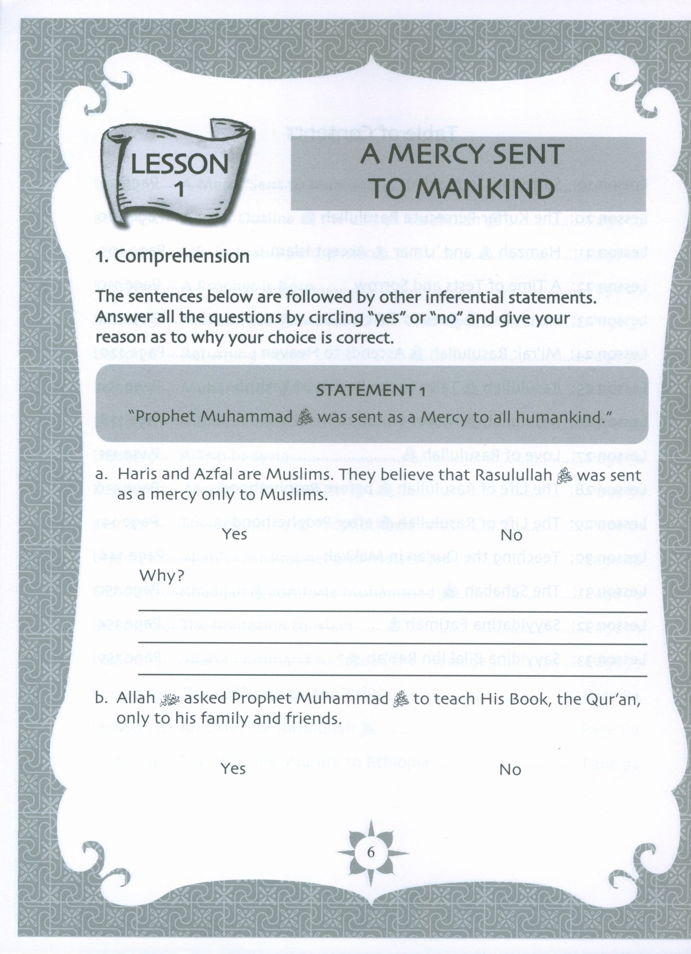 Sirah of our Prophet Grade 5: Workbook