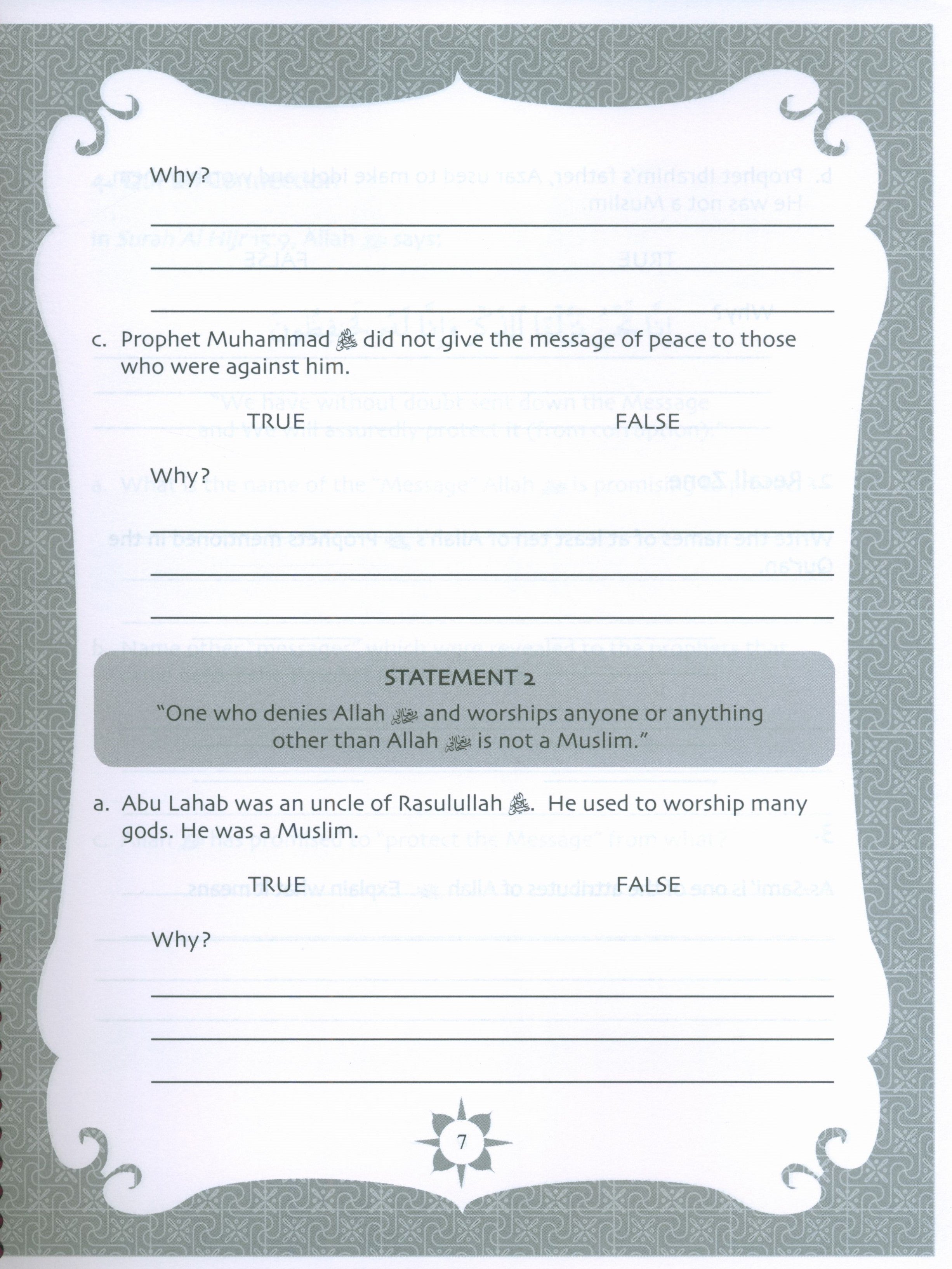 Sirah of our Prophet Grade 5: Workbook
