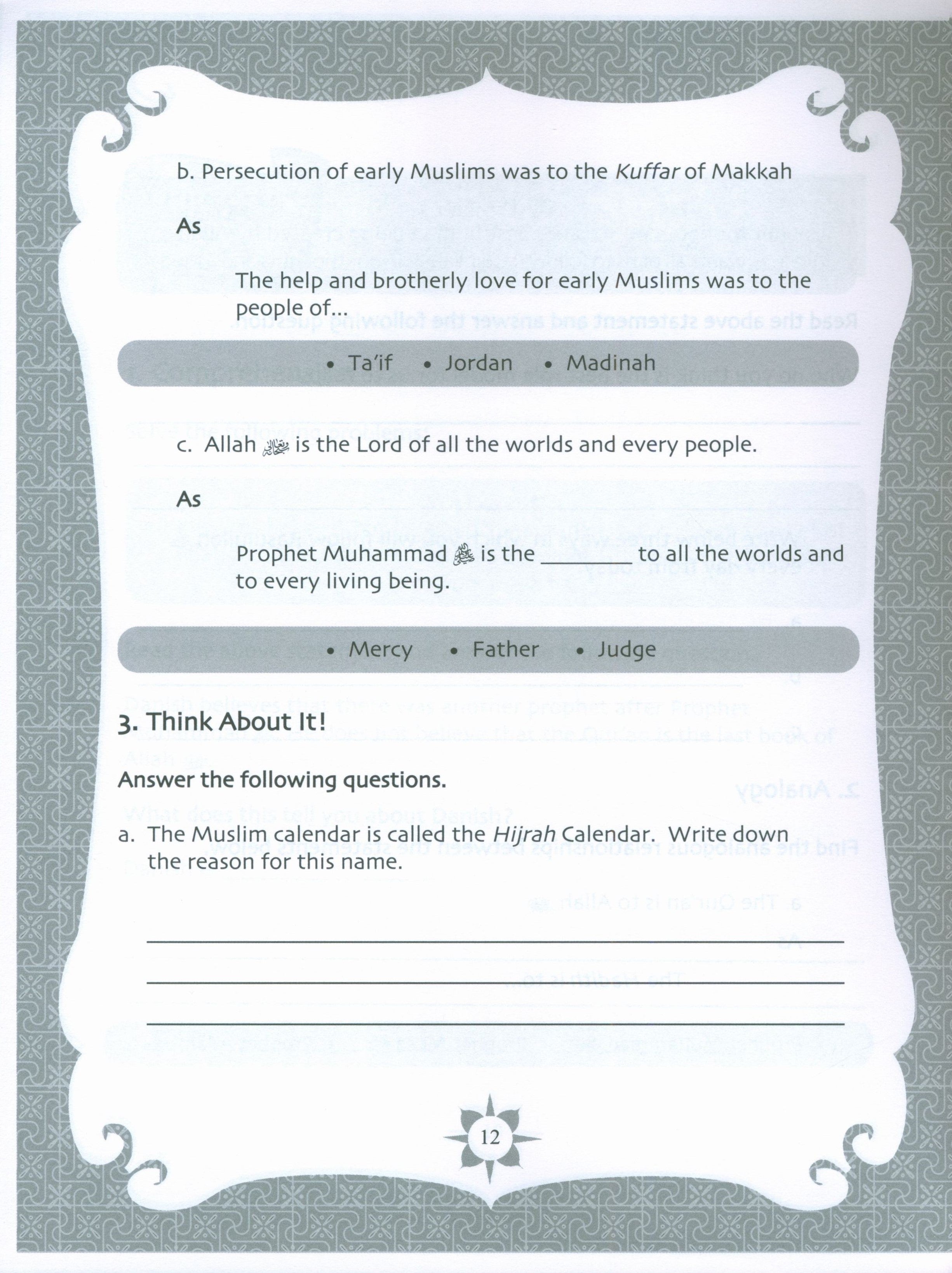 Sirah of our Prophet Grade 5: Workbook