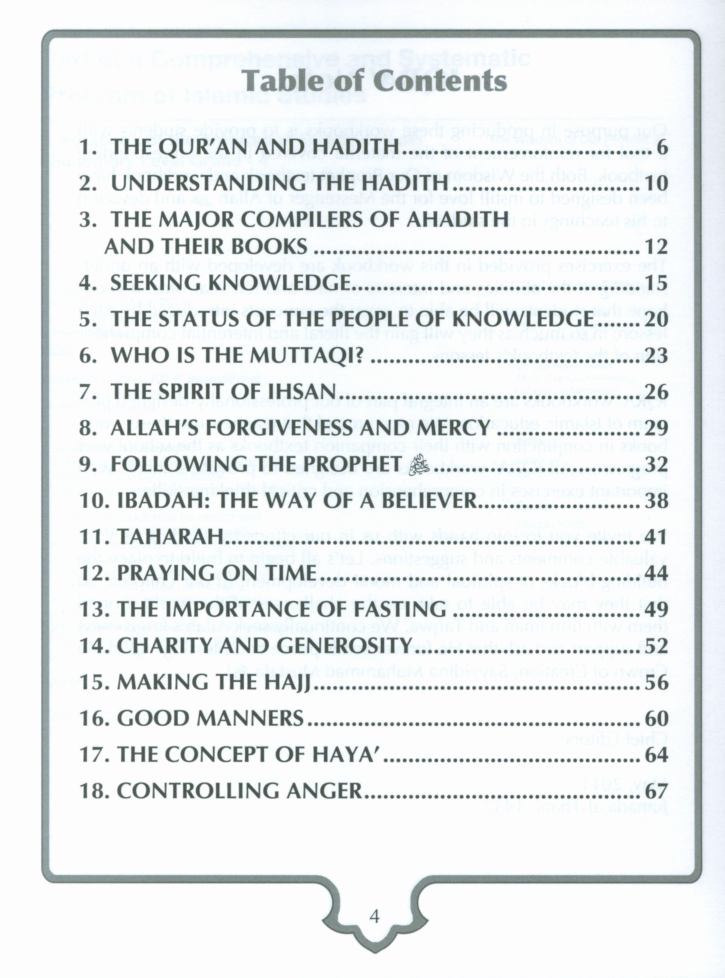 Sirah of our Prophet Grade 4: Workbook