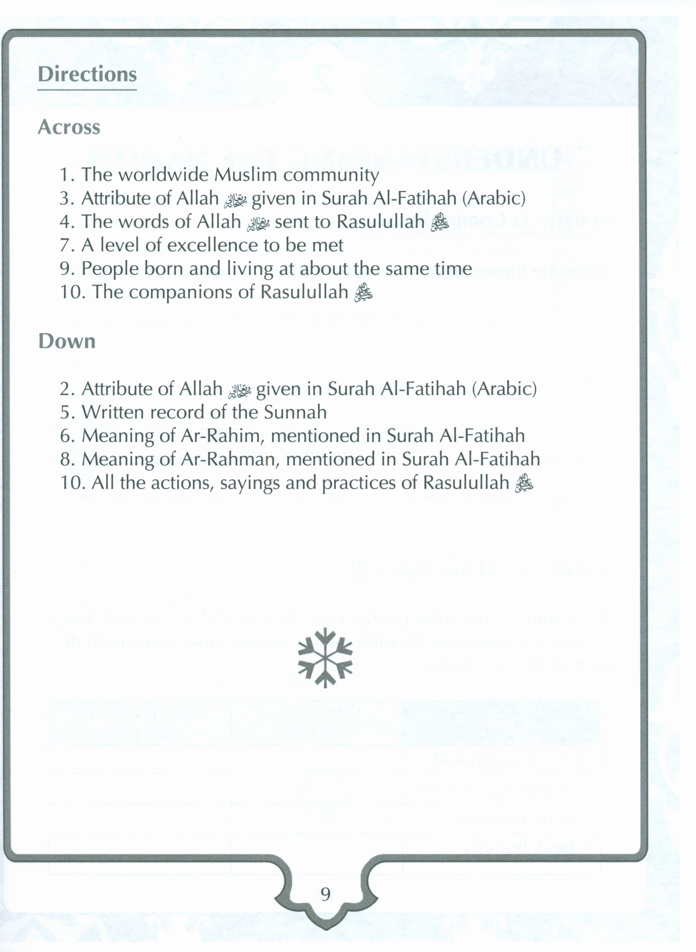 Sirah of our Prophet Grade 4: Workbook