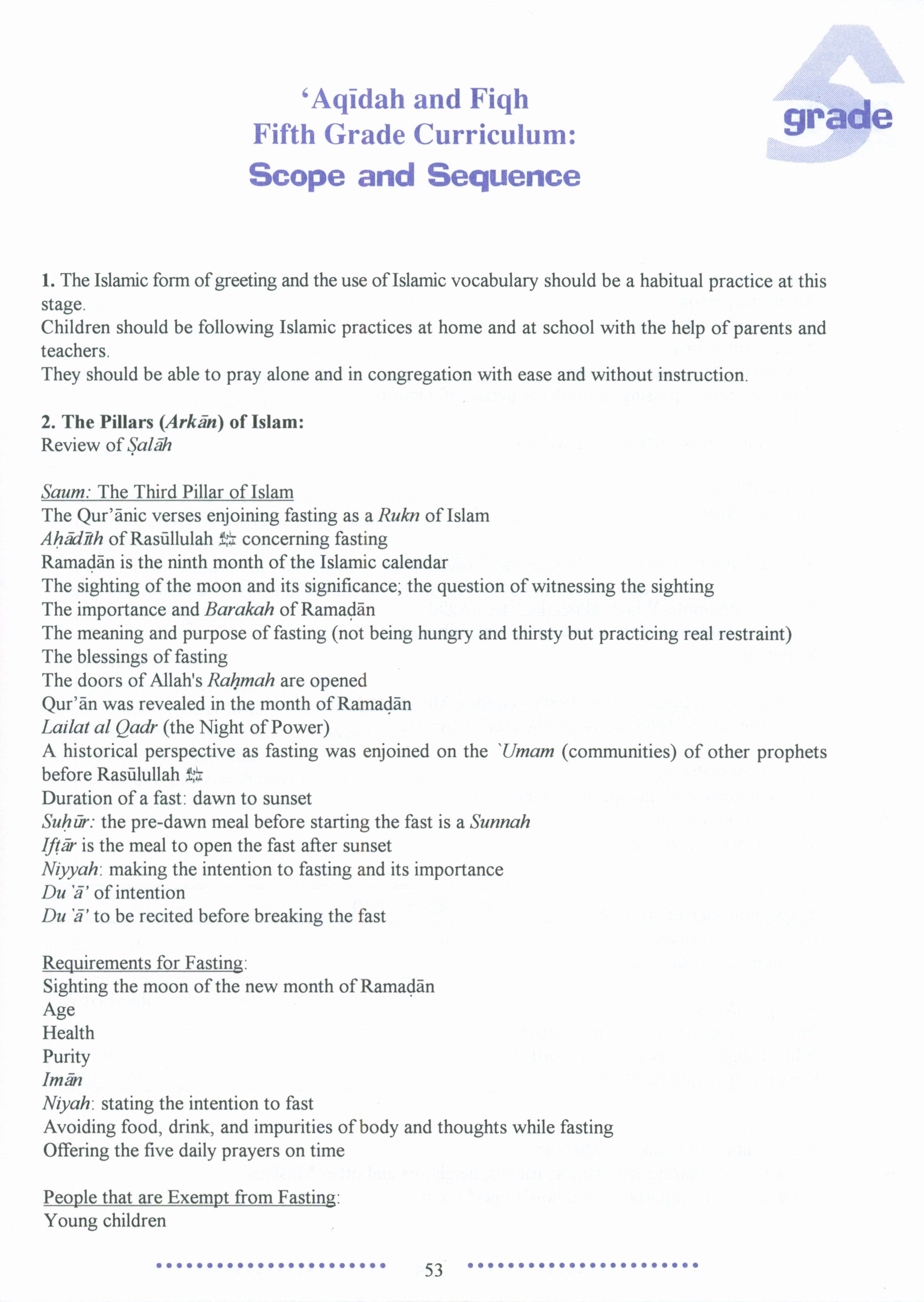 IQRA' Elementary Curriculum for Islamic Studies - Grades 1-6