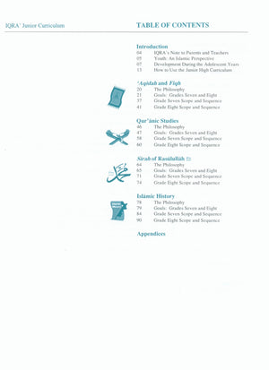 IQRA' Junior High School Curriculum for Islamic Studies - Grades 7 & 8