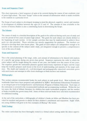 IQRA' Junior High School Curriculum for Islamic Studies - Grades 7 & 8