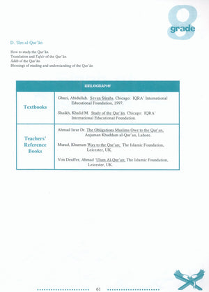 IQRA' Junior High School Curriculum for Islamic Studies - Grades 7 & 8