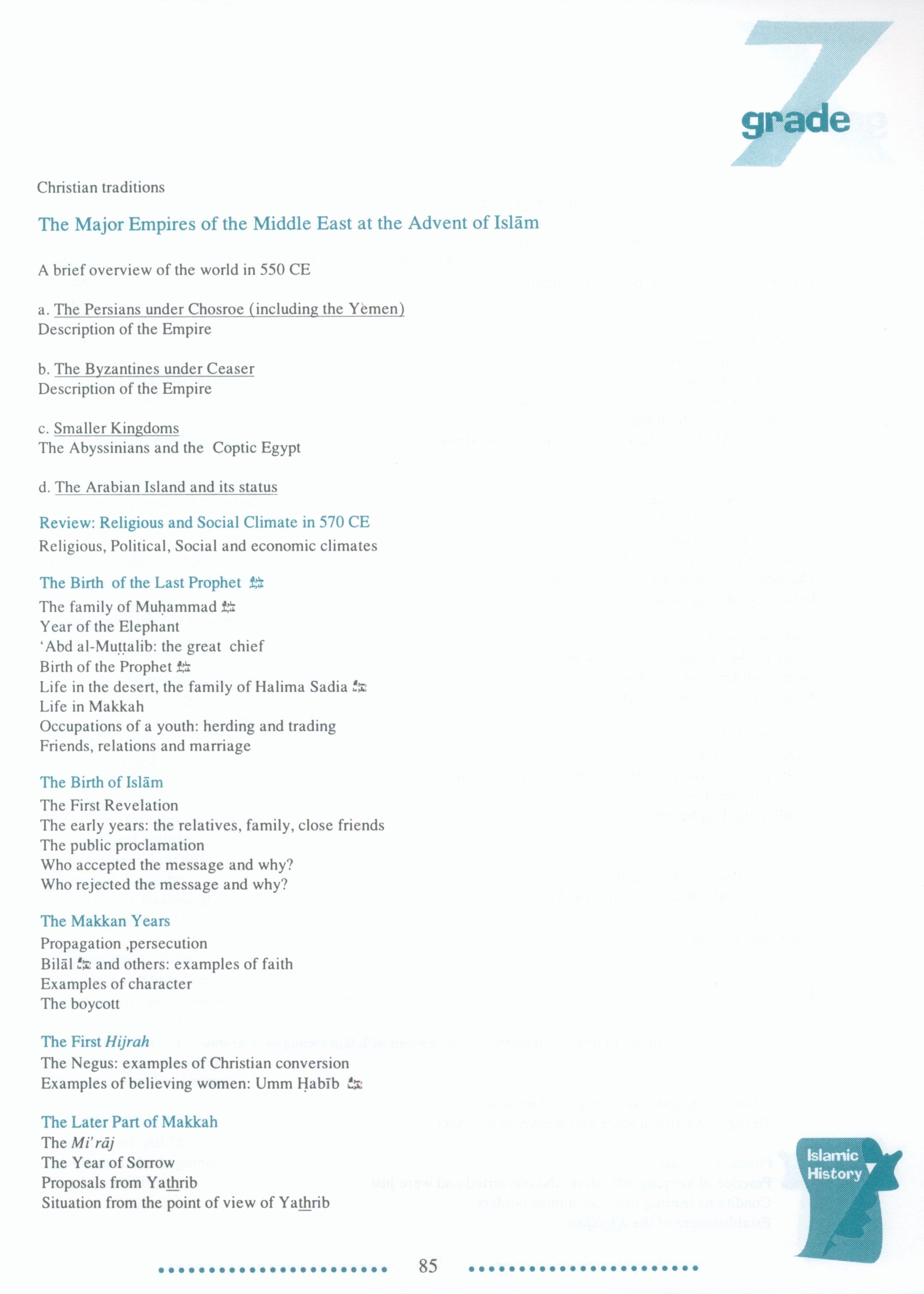 IQRA' Junior High School Curriculum for Islamic Studies - Grades 7 & 8