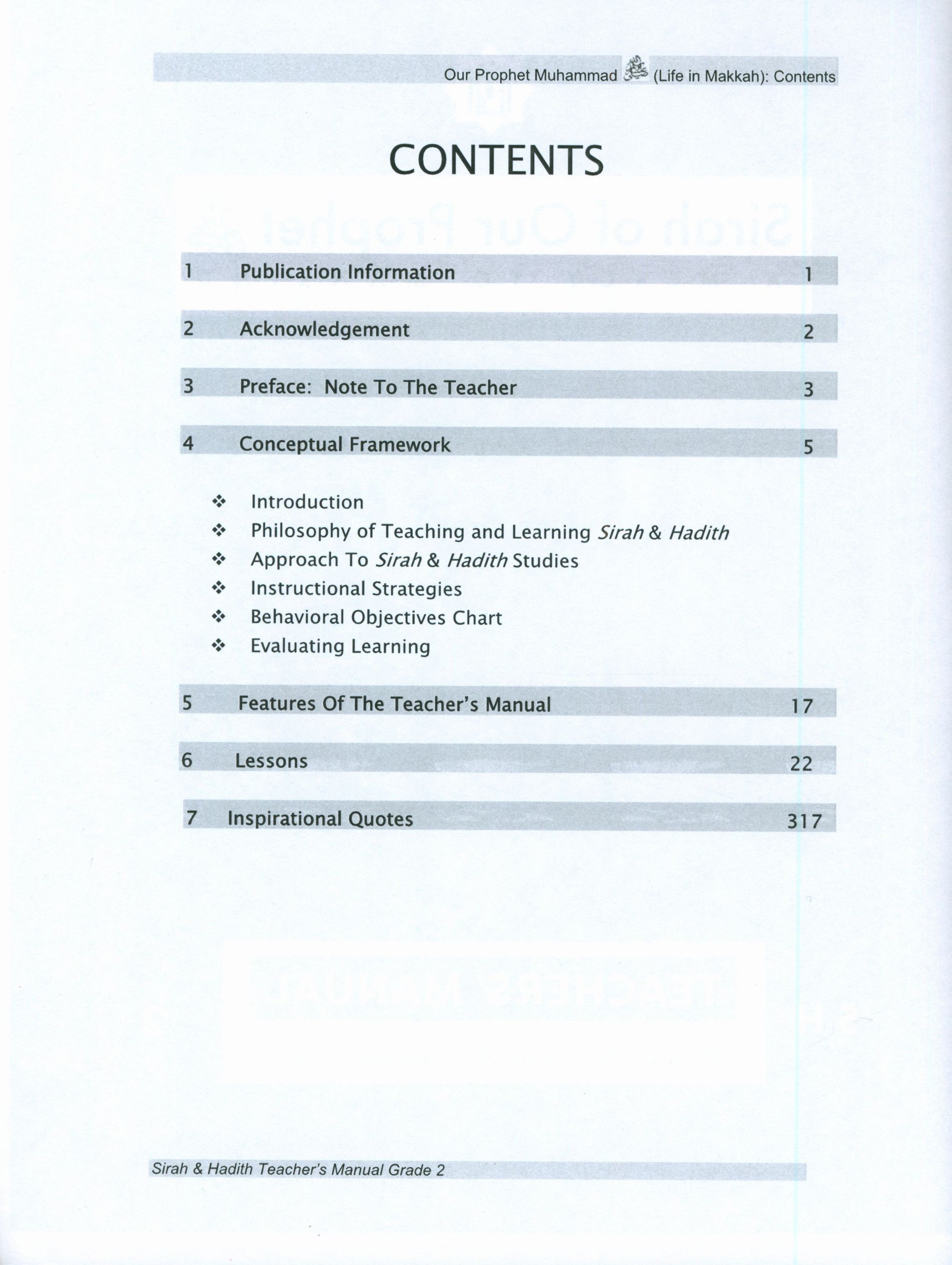 Sirah of our Prophet Grade 2: Teacher's Manual