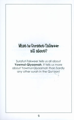 Surah 81 - Suratul Takweer  Mini Tafseer Book
