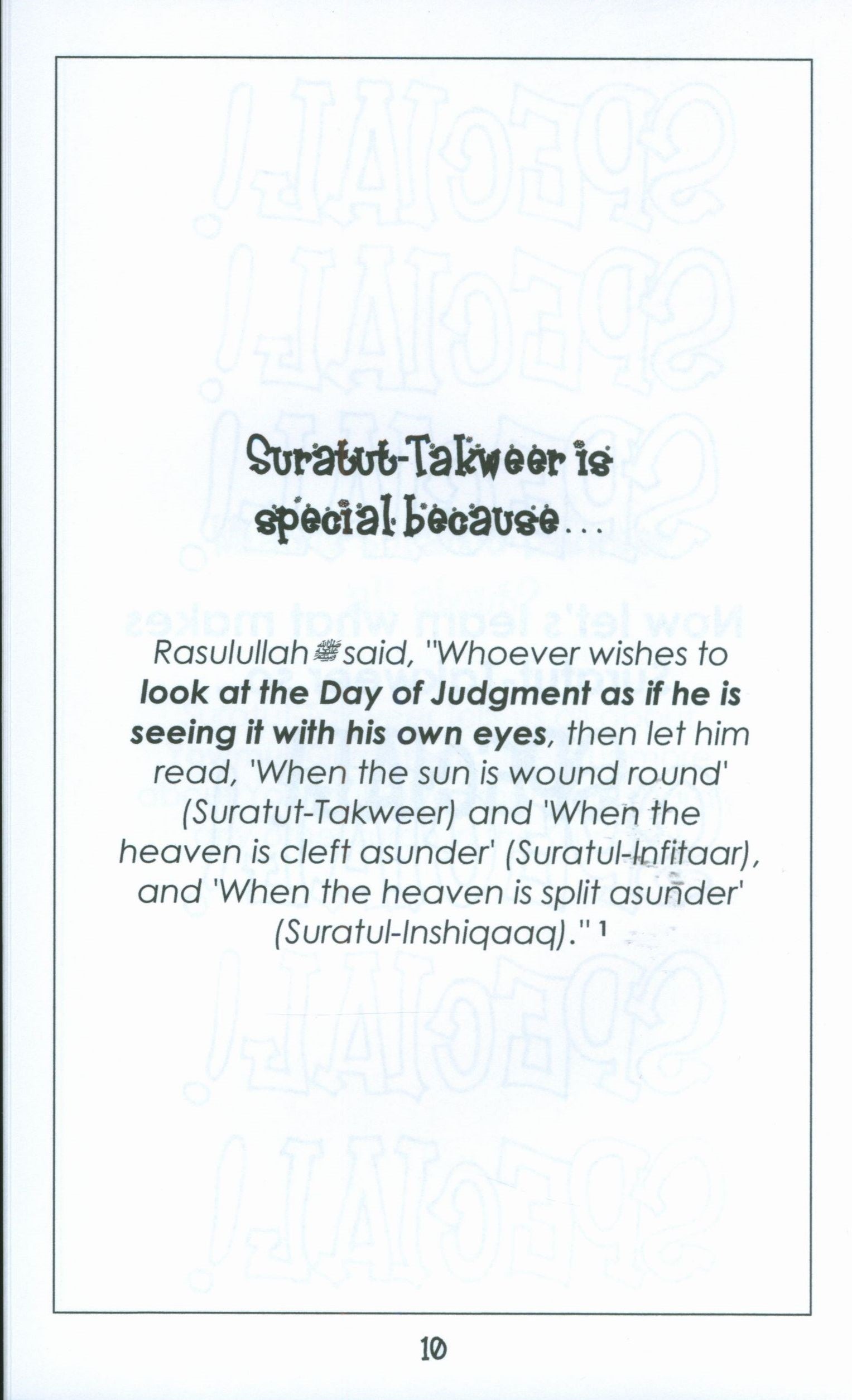 Surah 81 - Suratul Takweer  Mini Tafseer Book
