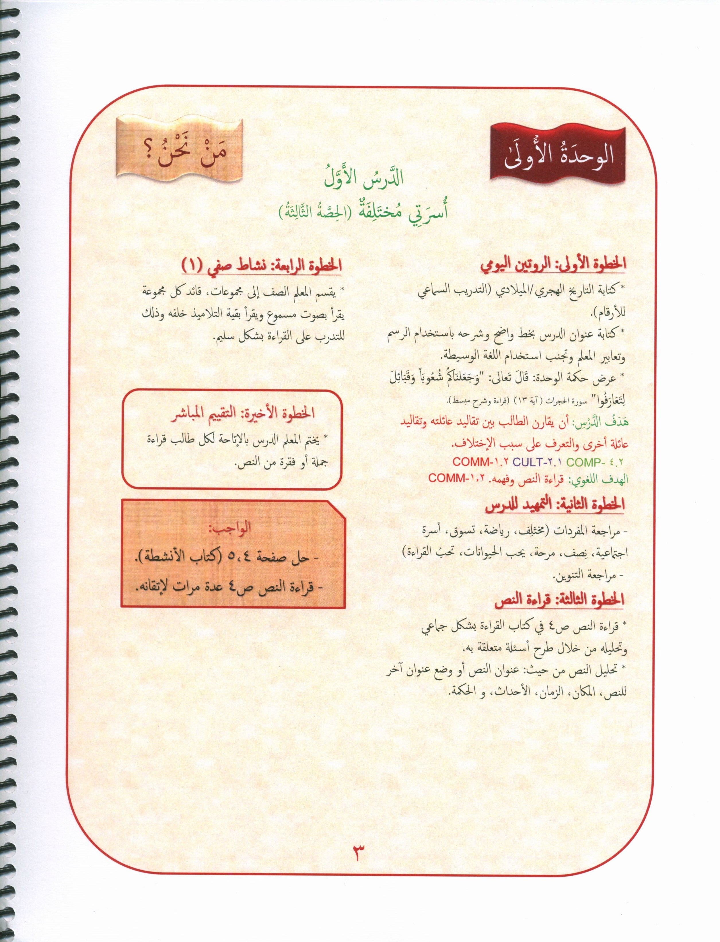 Our Language Is Our Pride Teacher's Guide Level 3 لغتنا فخرنا