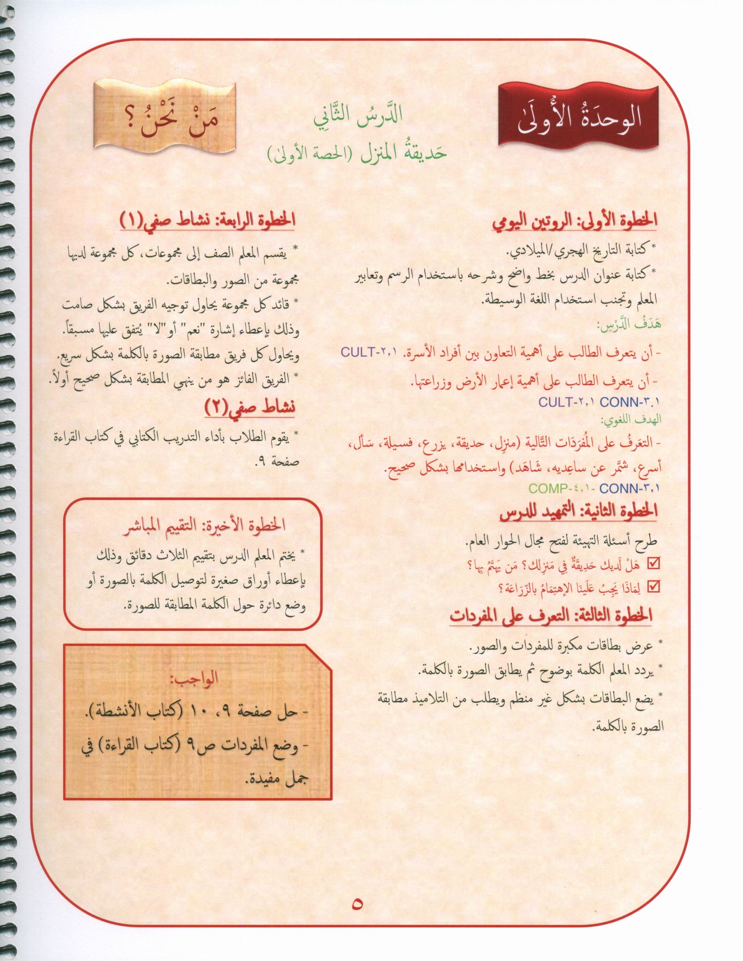 مرشد المعلم لدروس الجواهر في اللغة العربية المستوى الثاني