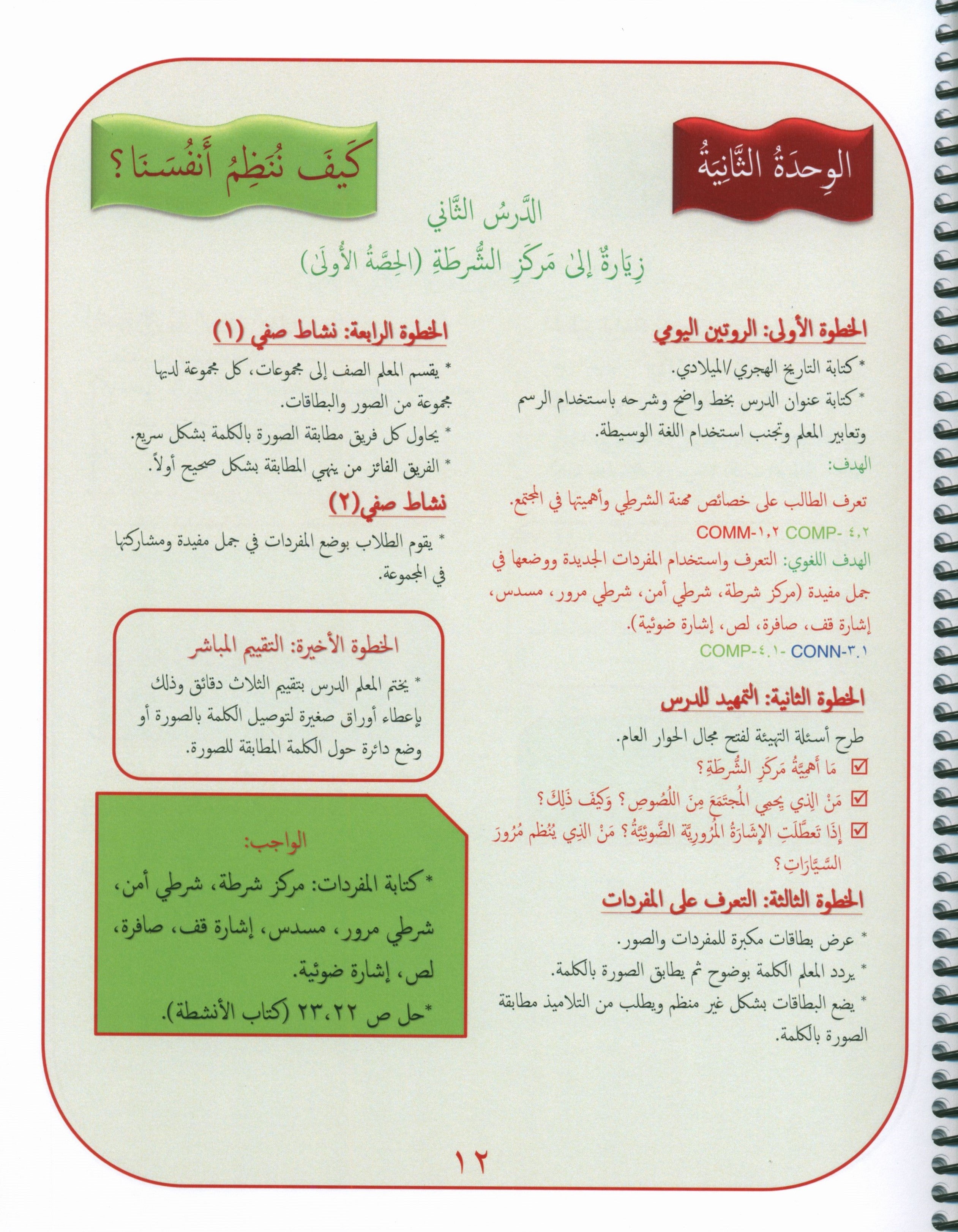 مرشد المعلم لدروس الجواهر في اللغة العربية المستوى الثاني