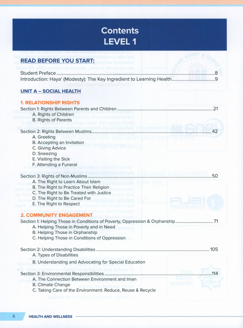 Health and Wellness (From an Islamic Perspective) Leve 1