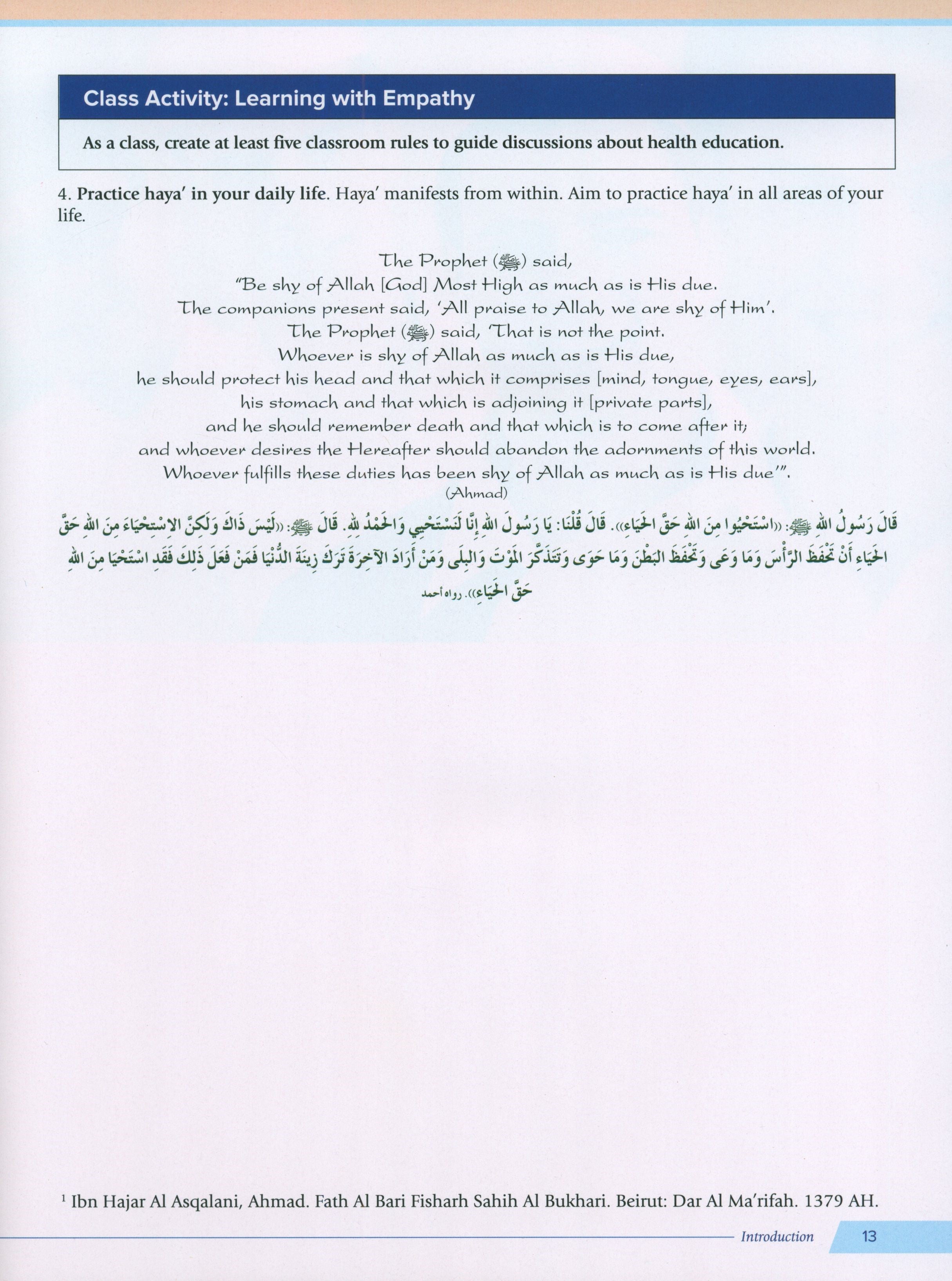 Health and Wellness (From an Islamic Perspective) Leve 1