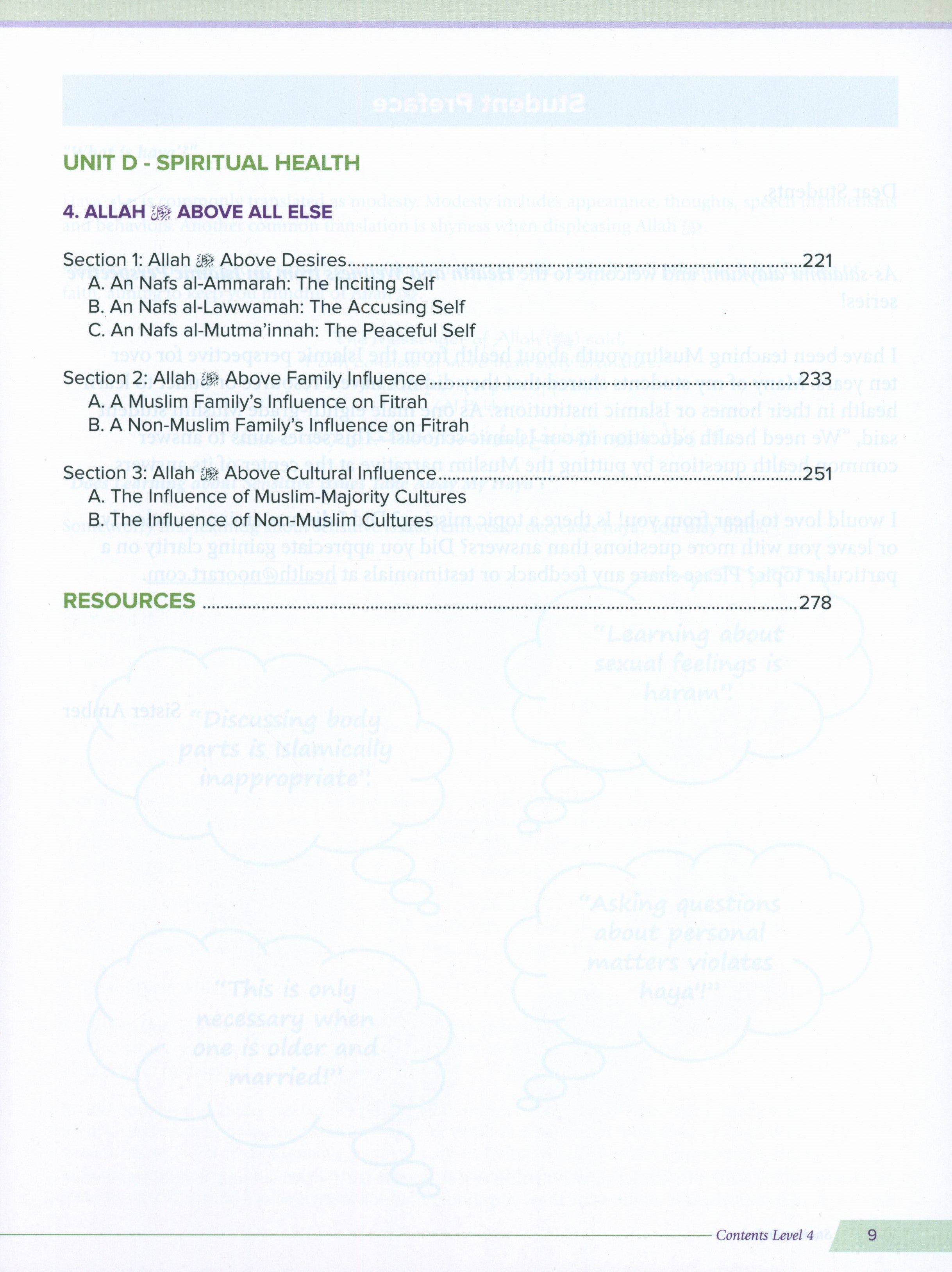 Health and Wellness (From an Islamic  Perspective) Leve 4