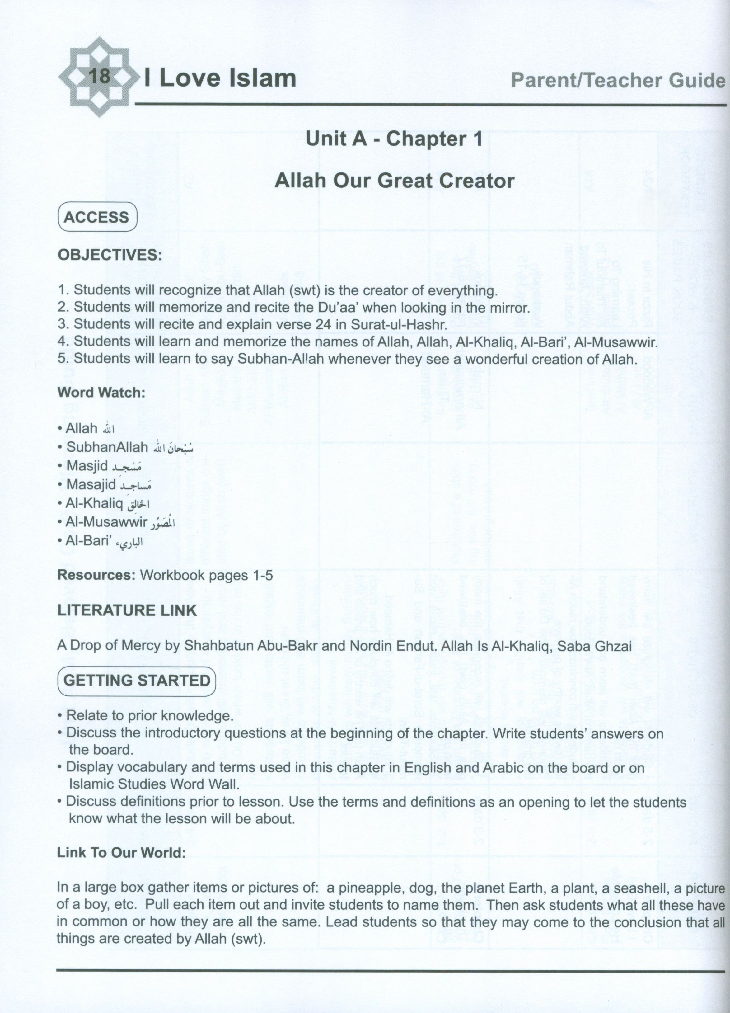 I Love Islam Weekend Edition Teacher / Parent Guide 1