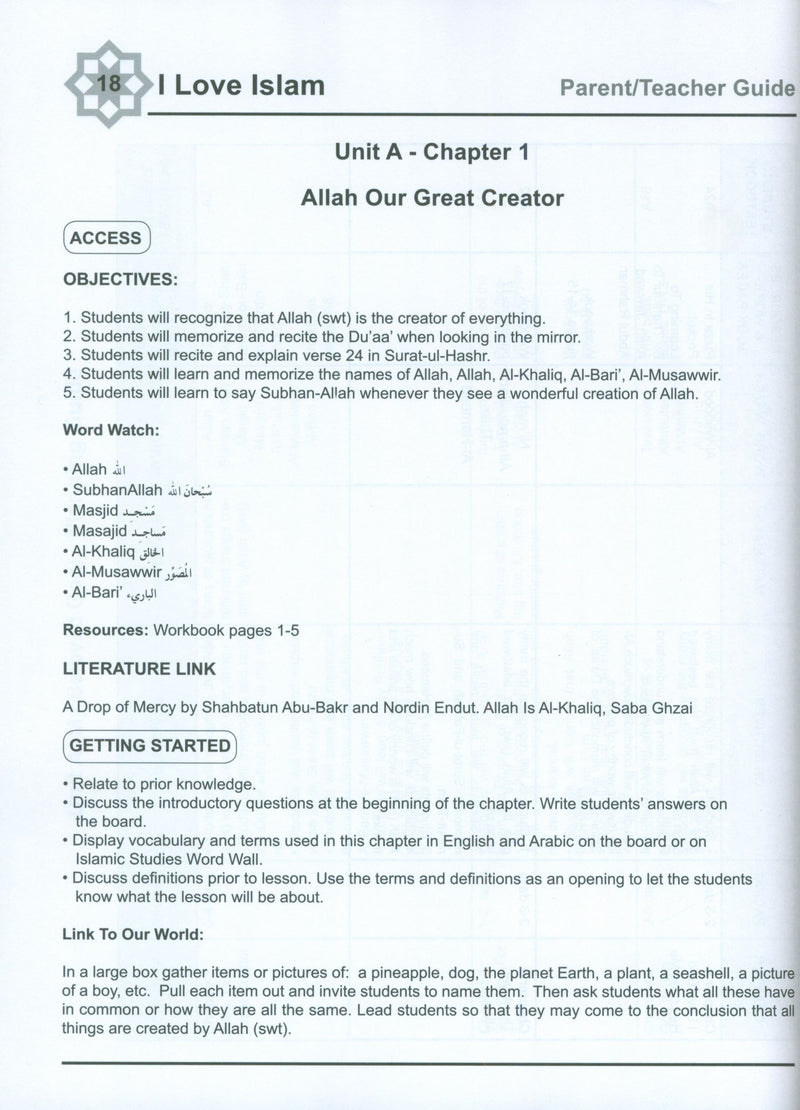 I Love Islam Weekend Edition Teacher / Parent Guide 1