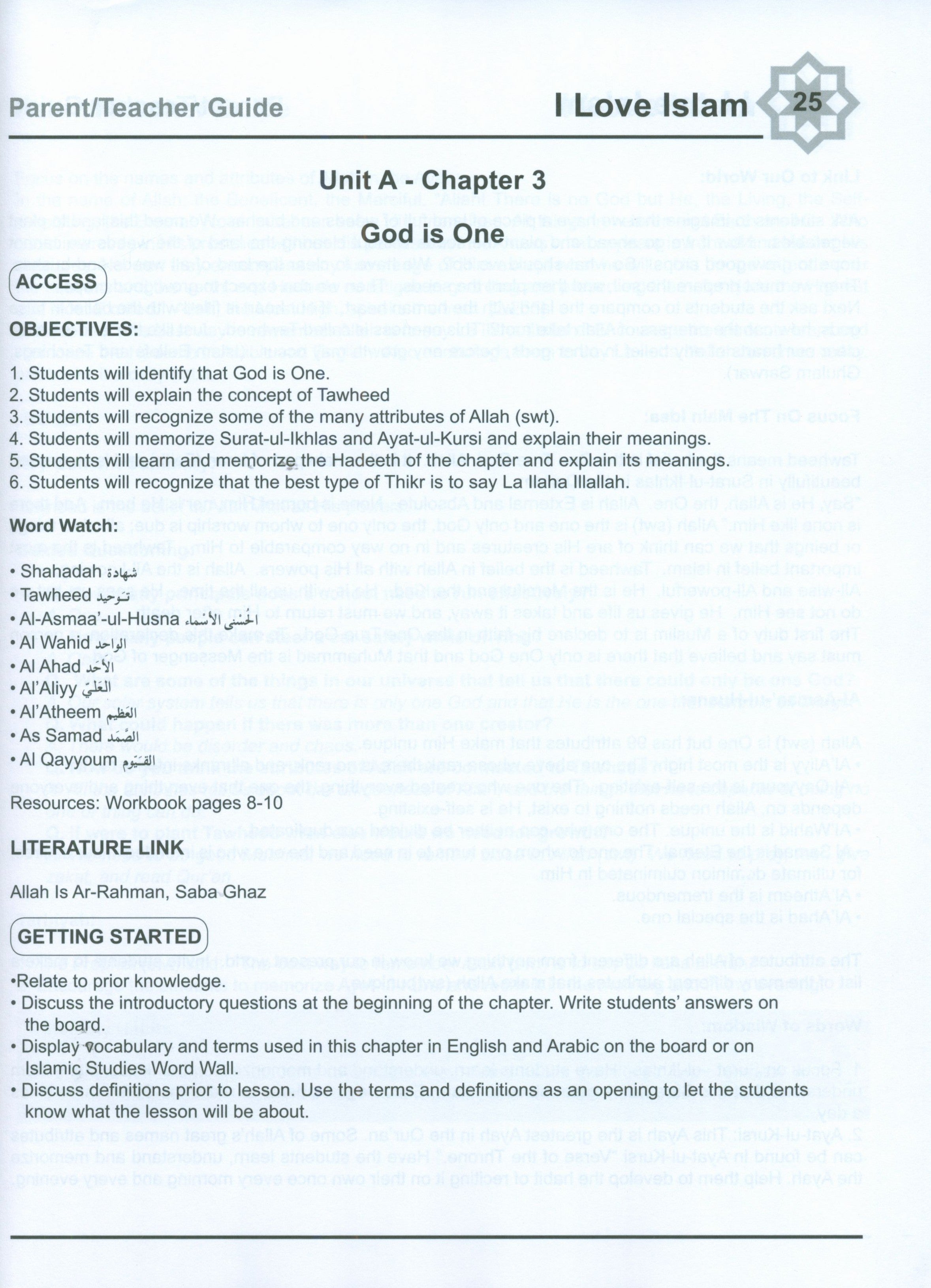I Love Islam Weekend Edition Teacher / Parent Guide 1