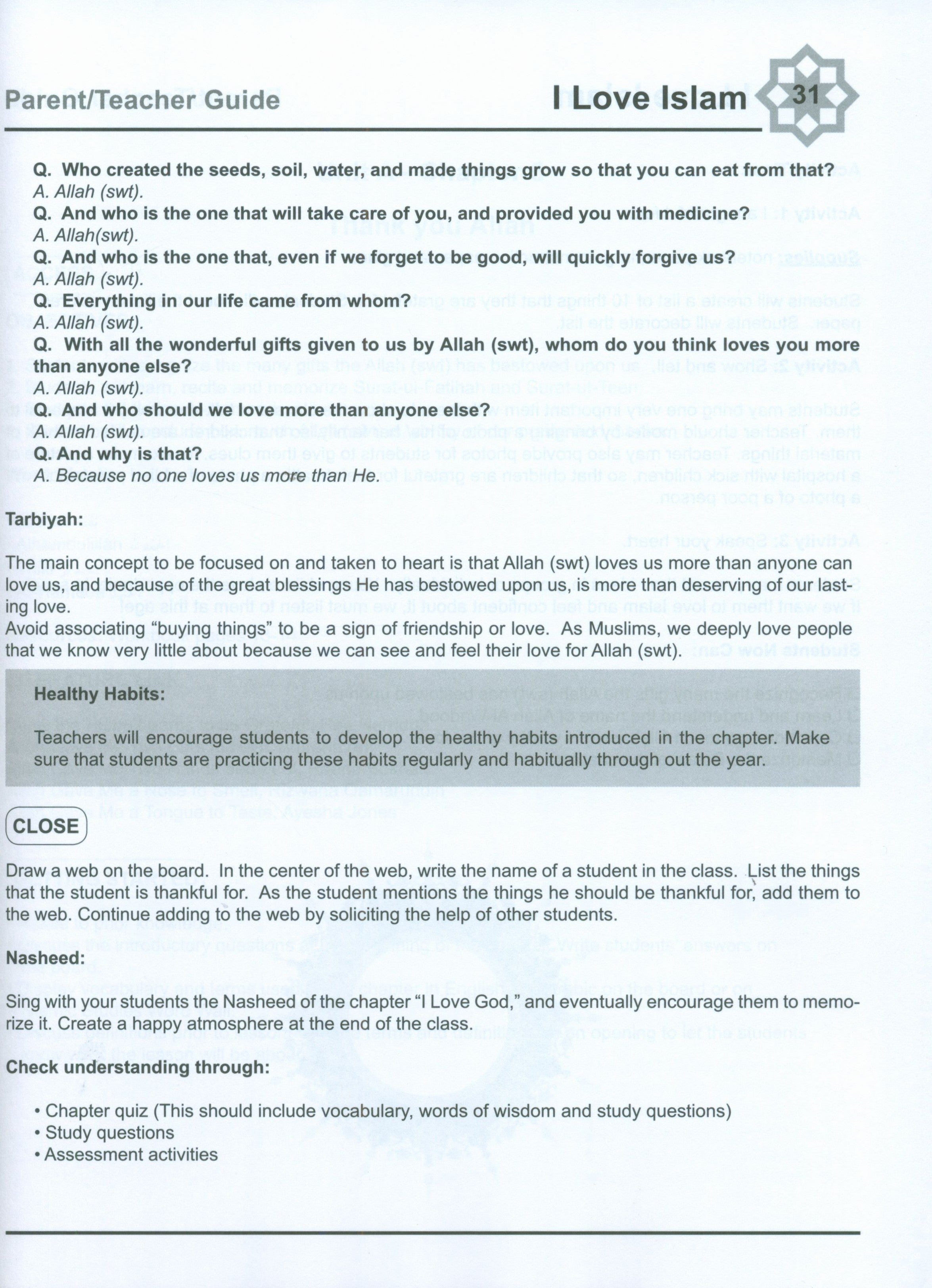 I Love Islam Weekend Edition Teacher / Parent Guide 1