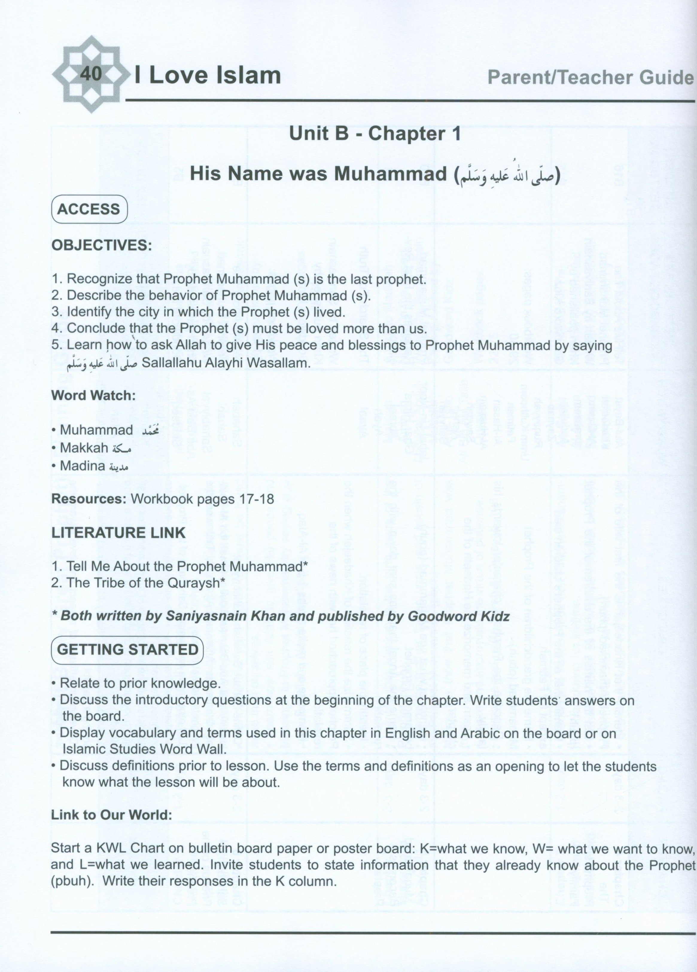 I Love Islam Weekend Edition Teacher / Parent Guide 1